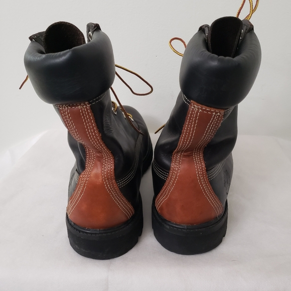 Timberland Men's work Brown Leather Boots waterproof size: 12 M - Picture 5 of 9